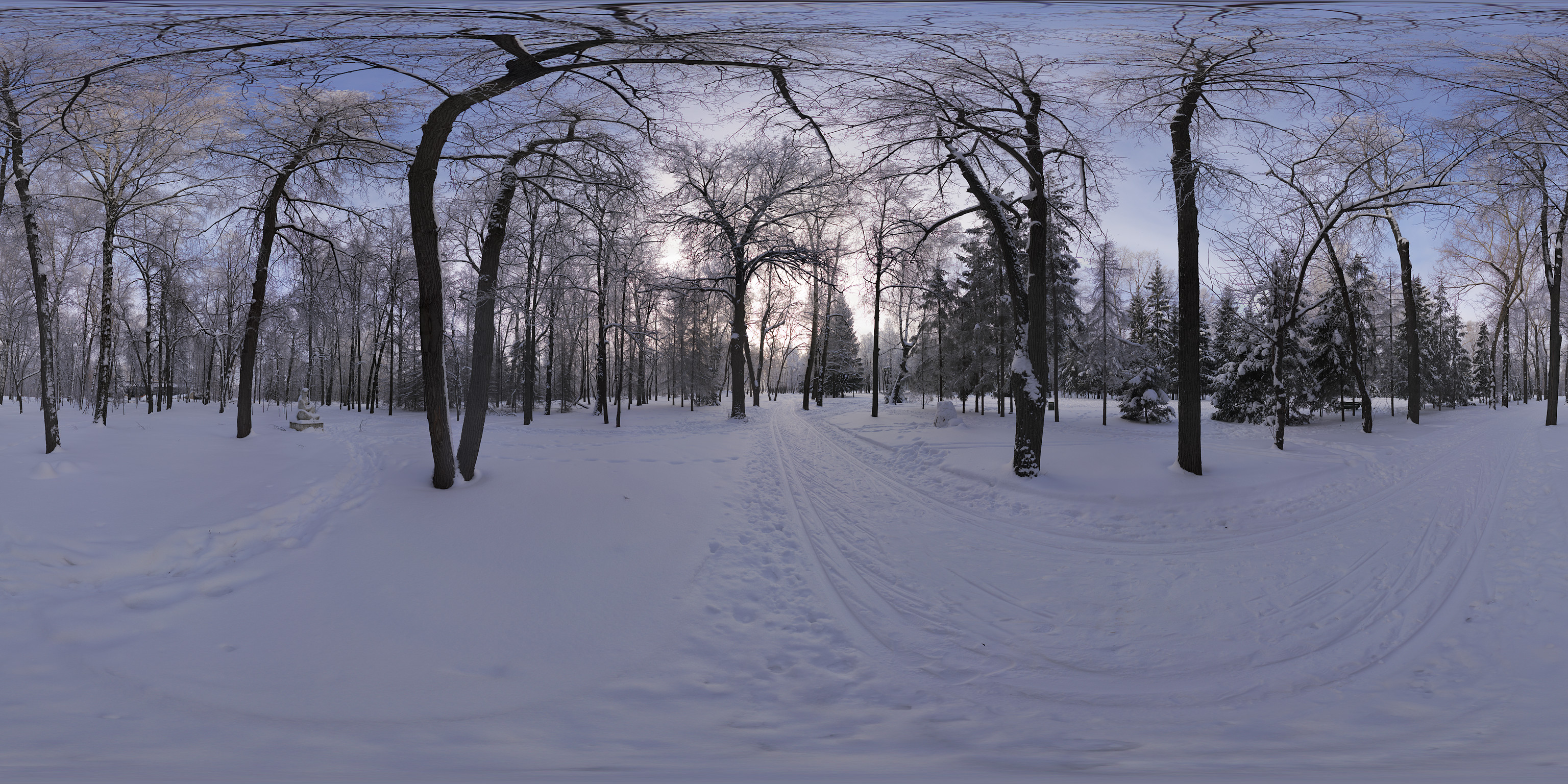 парк горького казань зимой